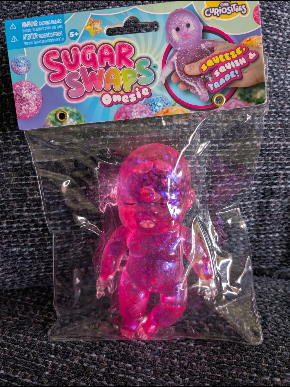 Sugar Swaps Onesie Pink Glitter Squishy Doll